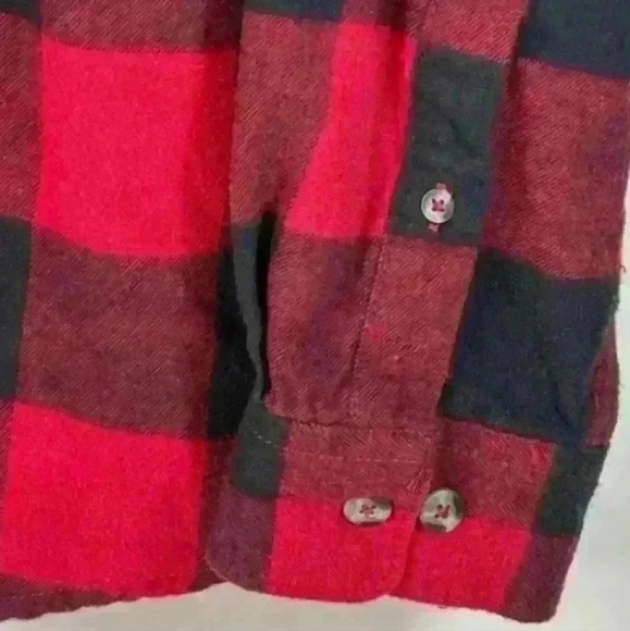 BUFFALO PLAID Flannel Shirt Size Large 100% Cotton - Picture 3 of 3